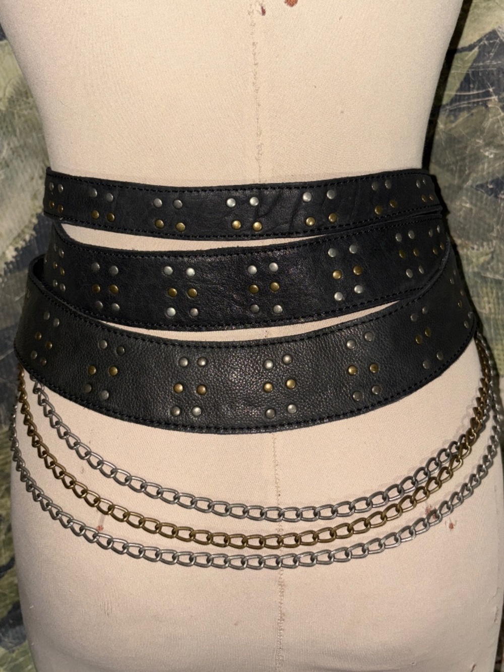 Free People Leather Chain Belt